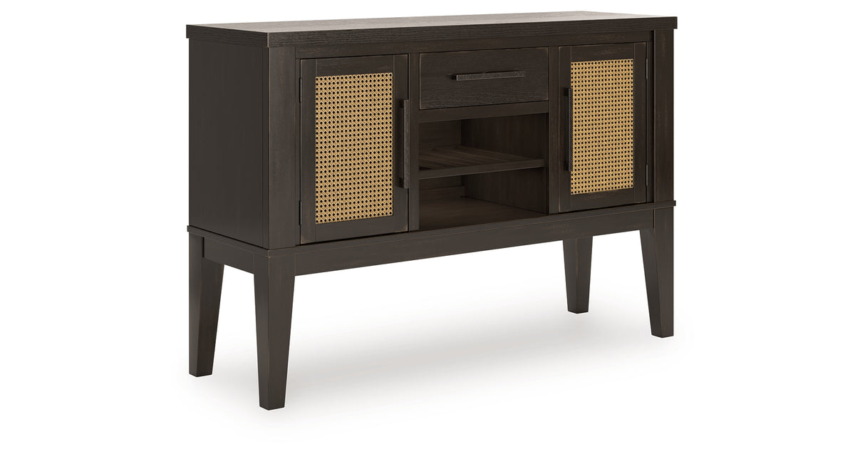 Galliden Black Dining Server from Ashley Furniture - Luna Furniture
