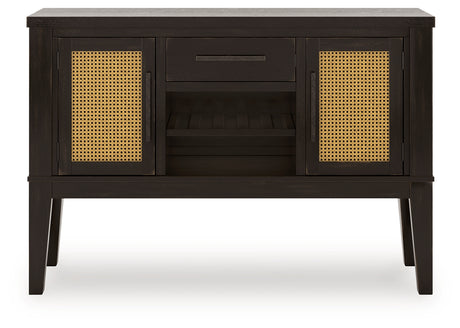 Galliden Dining Table and 8 Chairs with Storage in Light Brown from Ashley - Luna Furniture