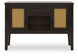 Galliden Light Brown Dining Table and 6 Chairs with Server from Ashley Furniture - Luna Furniture