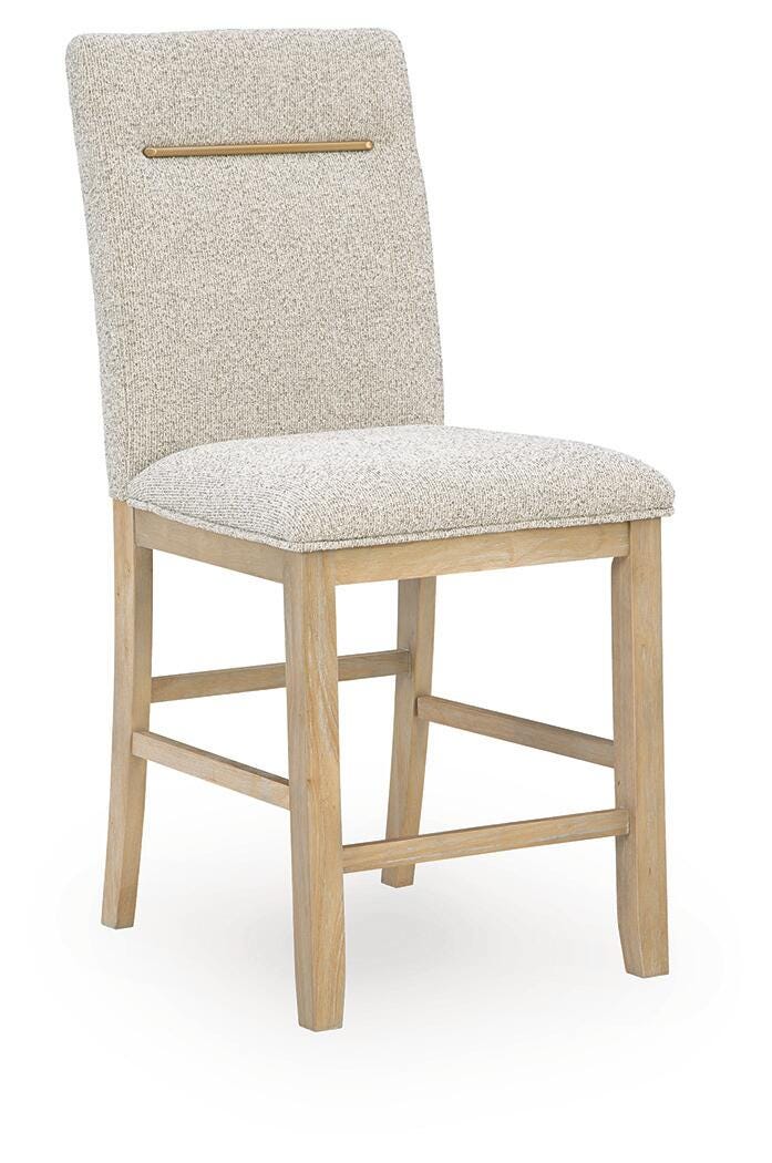 Lasinger Light Brown Counter Height Barstool, Set of 2 from Ashley - Luna Furniture