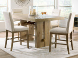 Lasinger Light Brown Counter Height Dining Table and 4 Barstools from Ashley - Luna Furniture