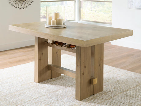 Lasinger Light Brown Counter Height Dining Table from Ashley - Luna Furniture