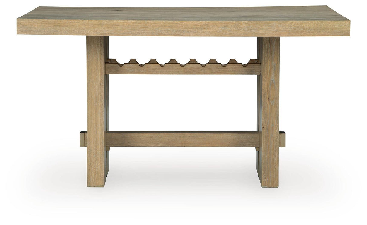 Lasinger Light Brown Counter Height Dining Table from Ashley - Luna Furniture