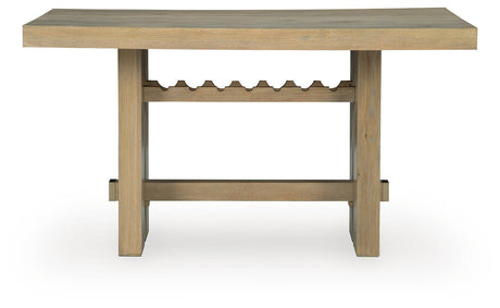Lasinger Light Brown Counter Height Dining Table from Ashley - Luna Furniture