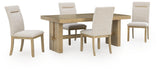 Lasinger Light Brown Dining Table and 4 Chairs