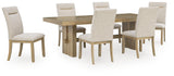 Lasinger Light Brown Dining Table and 6 Chairs