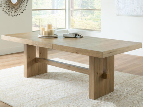 Lasinger Light Brown Dining Extension Table from Ashley - Luna Furniture