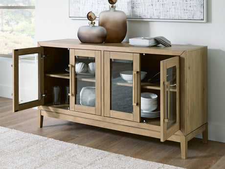Lasinger Light Brown Dining Server from Ashley - Luna Furniture