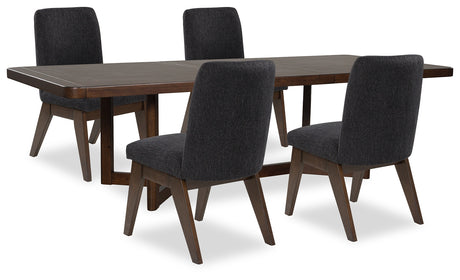 Dilenno Dining Table and 8 Chairs in Dark Brown from Ashley - Luna Furniture