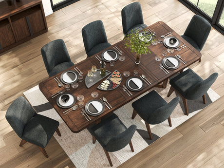 Dilenno Dark Brown Extendable Dining Room Set from Ashley - Luna Furniture