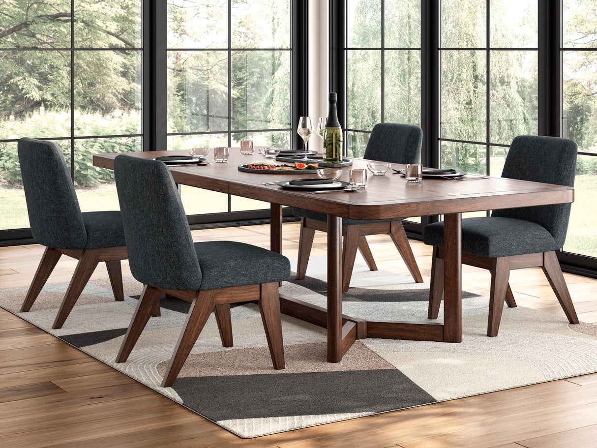 Dilenno Dining Table and 4 Chairs in Dark Brown from Ashley - Luna Furniture