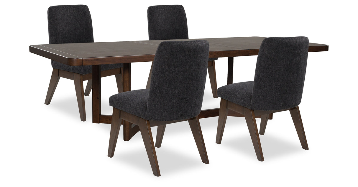 Dilenno Dining Table and 4 Chairs in Dark Brown from Ashley - Luna Furniture