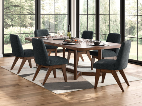 Dilenno Dark Brown Extension Dining Table and 6 Chairs from Ashley - Luna Furniture