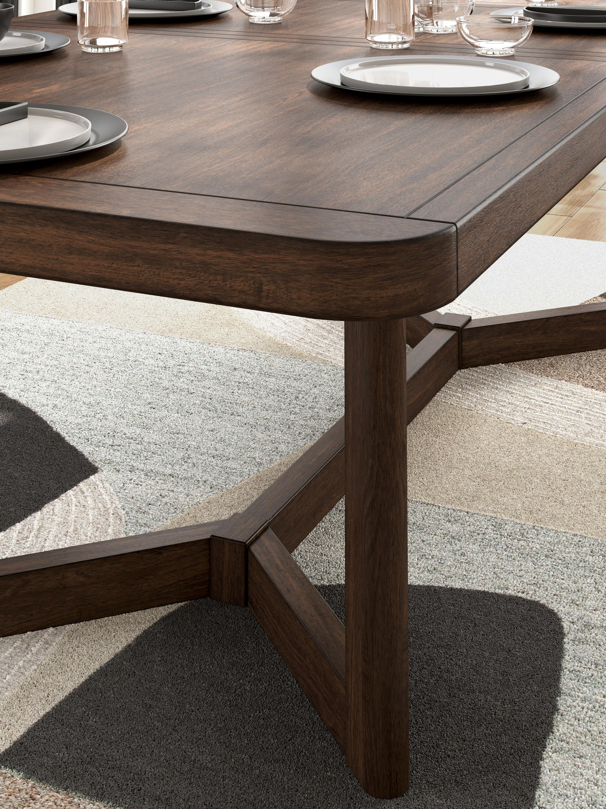 Dilenno Dark Brown Dining Extension Table from Ashley Furniture - Luna Furniture