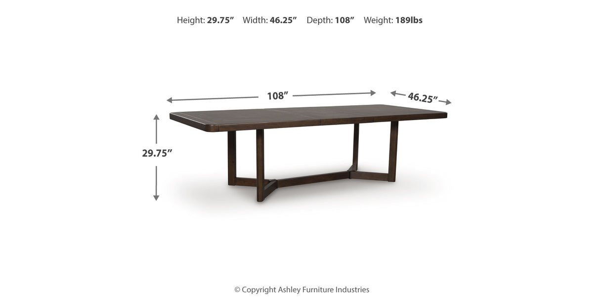 Dilenno Dark Brown Dining Extension Table from Ashley Furniture - Luna Furniture