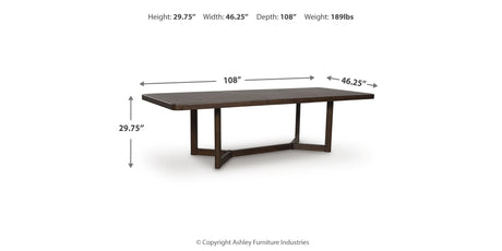 Dilenno Dining Table and 4 Chairs in Dark Brown from Ashley - Luna Furniture