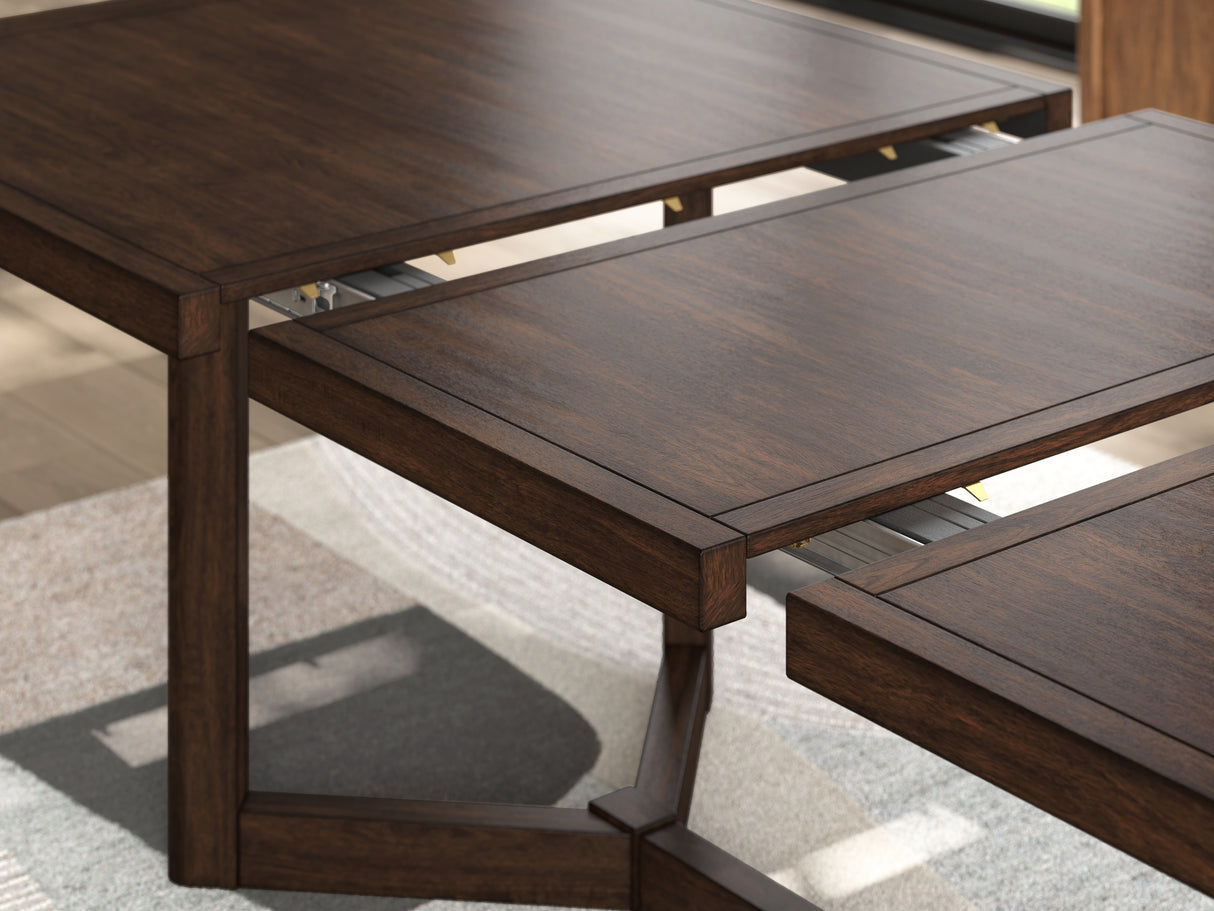 Dilenno Dining Table and 8 Chairs in Dark Brown from Ashley - Luna Furniture