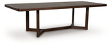 Dilenno Dark Brown Extension Dining Table and 6 Chairs from Ashley - Luna Furniture