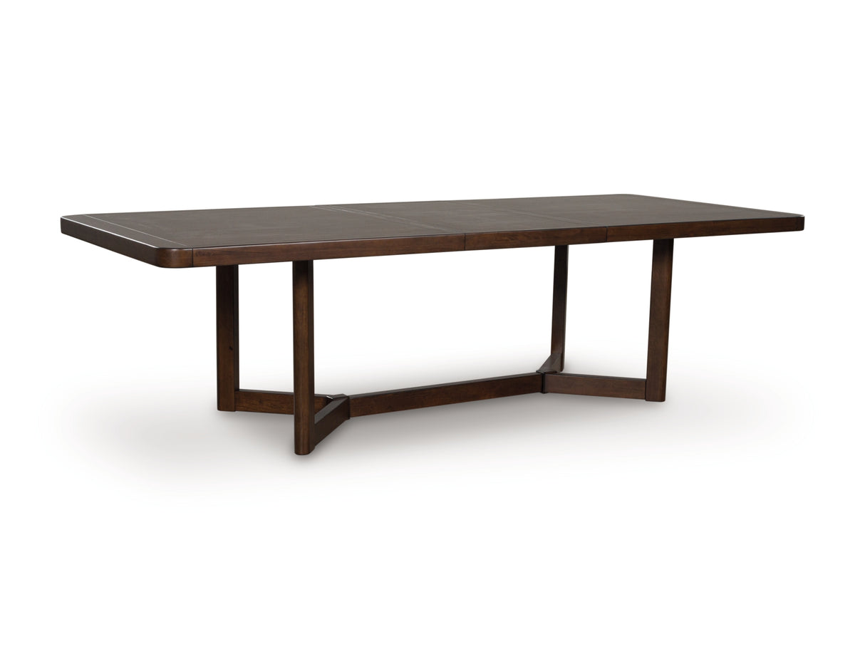 Dilenno Dark Brown Extendable Dining Room Set from Ashley Furniture - Luna Furniture