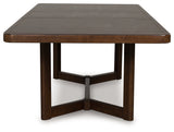 Dilenno Dark Brown Extension Dining Table and 6 Chairs from Ashley - Luna Furniture
