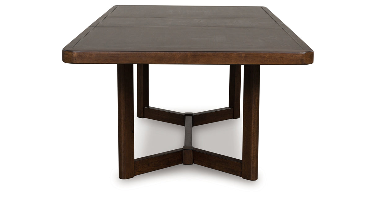 Dilenno Dark Brown Extendable Dining Room Set from Ashley Furniture - Luna Furniture