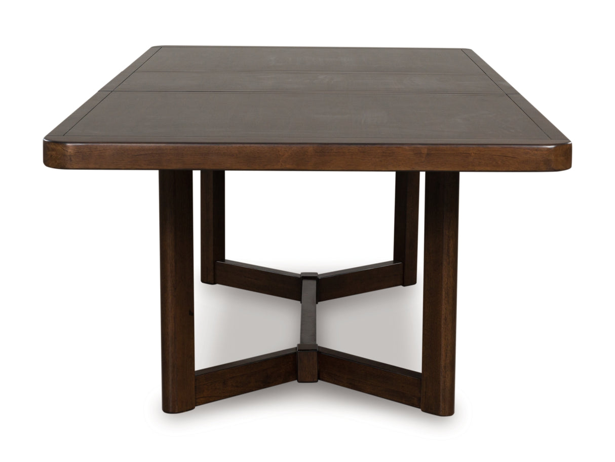 Dilenno Dark Brown Extendable Dining Room Set from Ashley Furniture - Luna Furniture