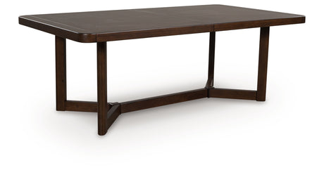 Dilenno Dark Brown Dining Extension Table from Ashley - Luna Furniture