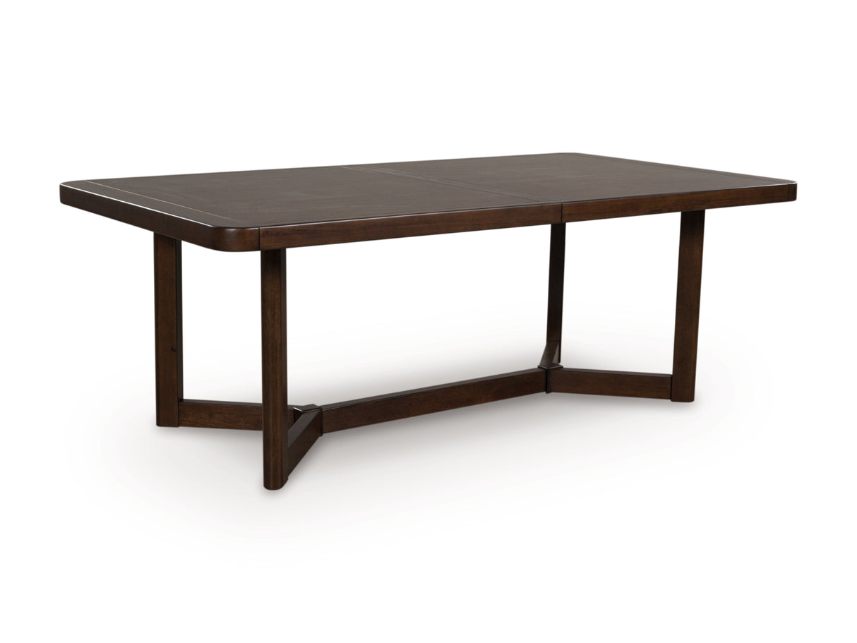 Dilenno Dark Brown Extendable Dining Room Set from Ashley Furniture - Luna Furniture