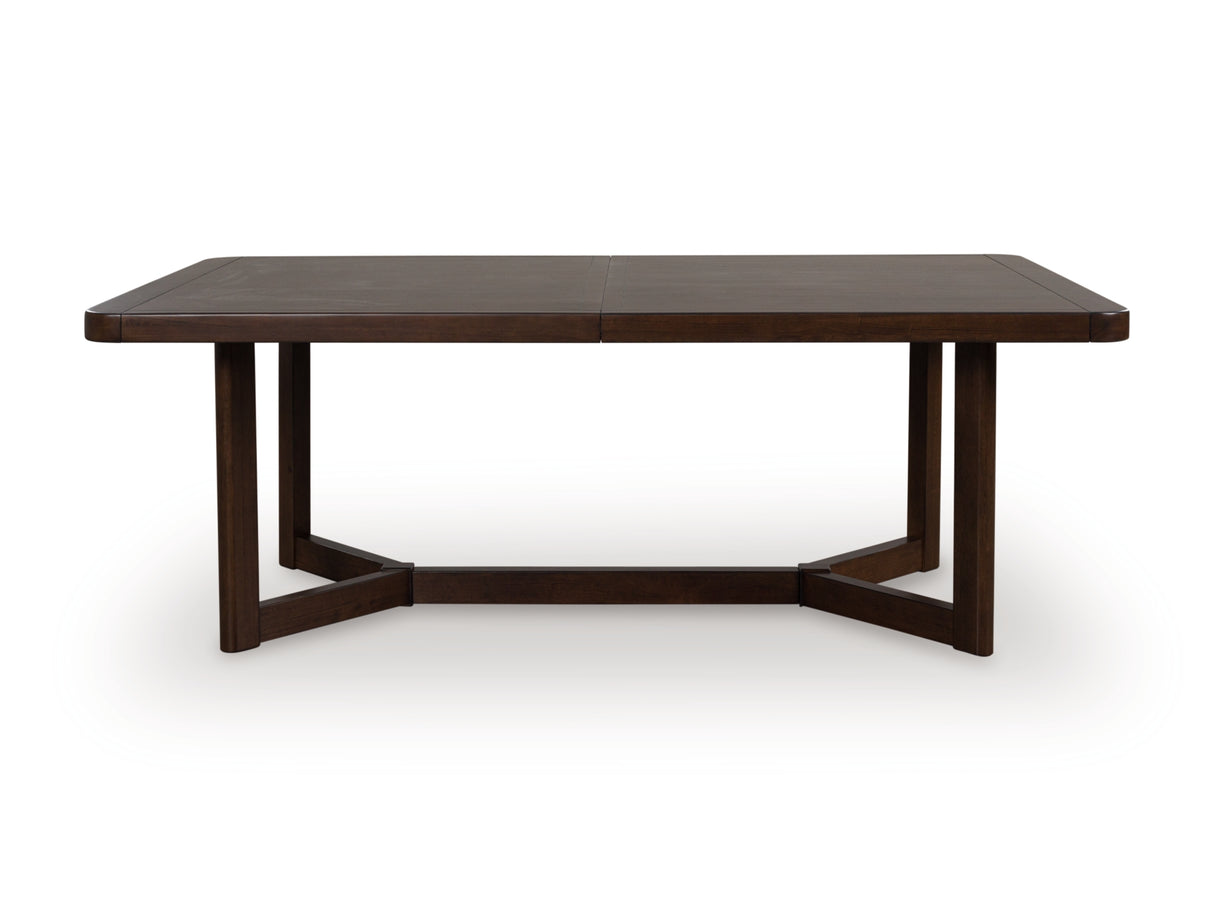 Dilenno Dark Brown Extendable Dining Room Set from Ashley Furniture - Luna Furniture