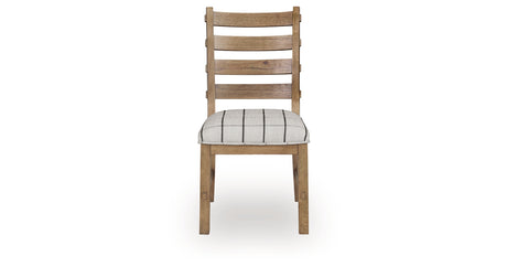 Ridgester Light Brown Extension Dining Table, 2 Arm Chairs and 4 Side Chairs from Ashley Furniture - Luna Furniture