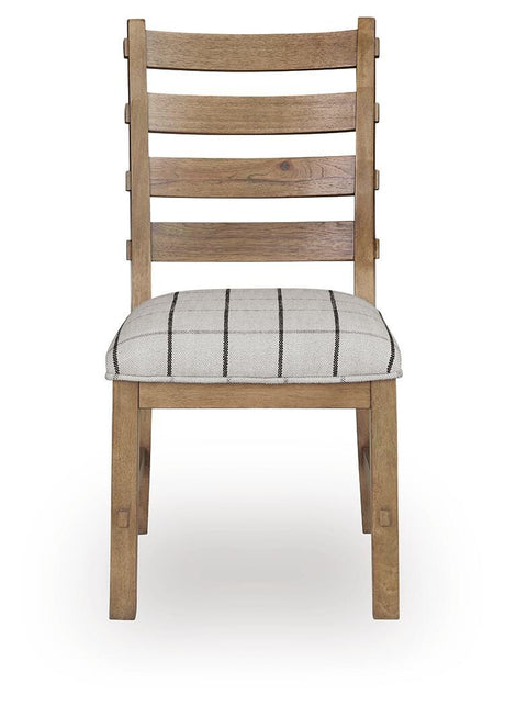 Ridgester Light Brown Extension Dining Table, 2 Arm Chairs and 4 Side Chairs from Ashley - Luna Furniture
