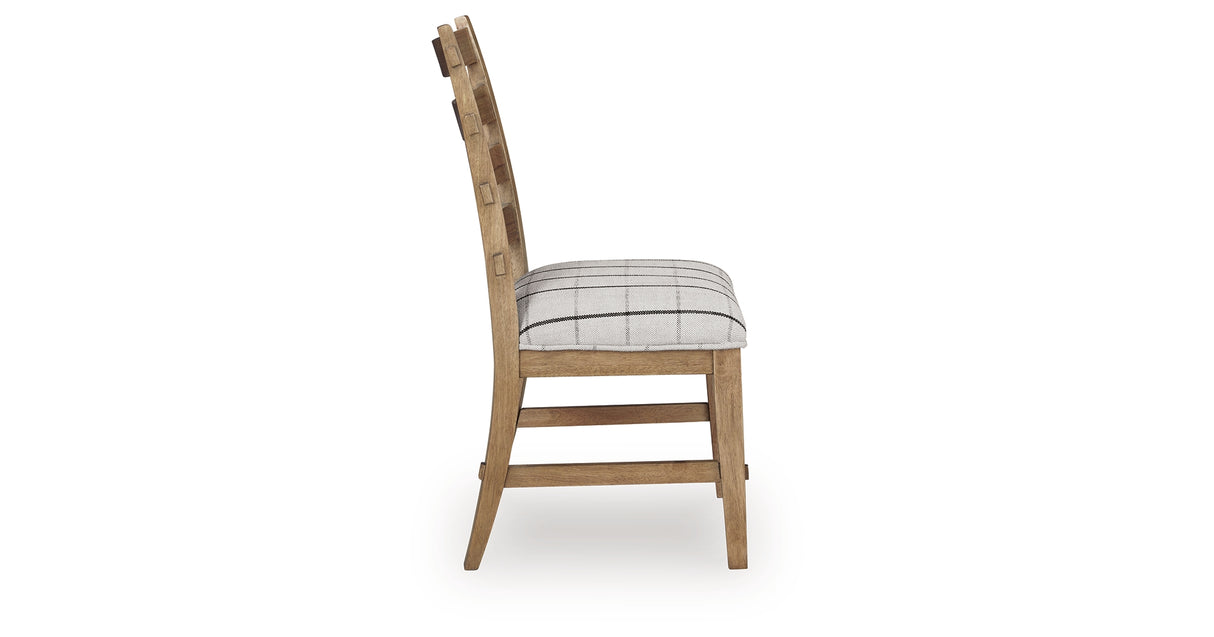 Ridgester Natural Brown Ladderback Dining Chair, Set of 2 from Ashley Furniture - Luna Furniture