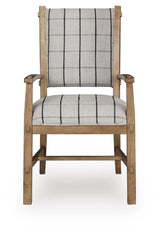 Ridgester Natural Brown Ladderback Upholstered Armchair, Set of 2 from Ashley Furniture - Luna Furniture