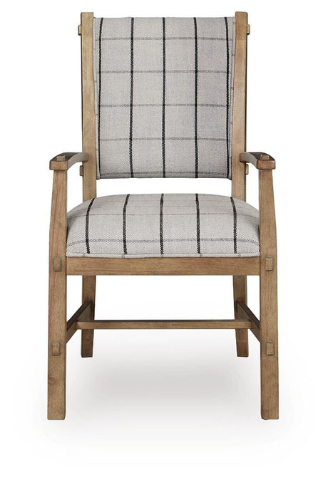 Ridgester Light Brown Extension Dining Table, 2 Arm Chairs and 4 Side Chairs from Ashley - Luna Furniture