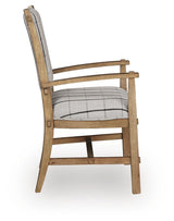 Ridgester Natural Brown Ladderback Upholstered Armchair, Set of 2 from Ashley Furniture - Luna Furniture