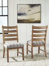 Ridgester Natural Brown Ladderback Dining Chair, Set of 2 from Ashley Furniture - Luna Furniture