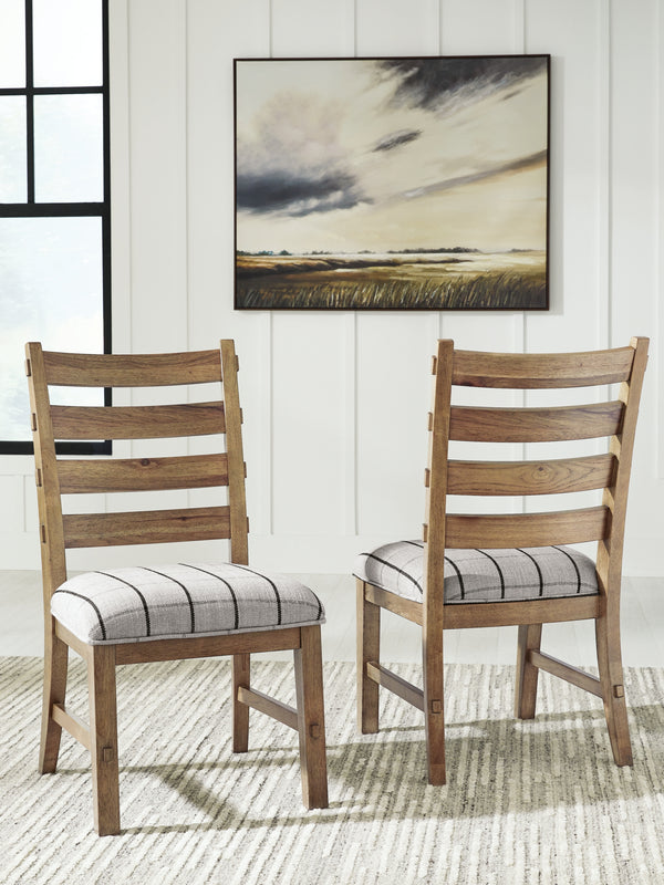 Ridgester Natural Brown Ladderback Dining Chair, Set of 2