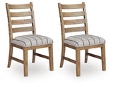 Ridgester Natural Brown Ladderback Dining Chair, Set of 2 from Ashley Furniture - Luna Furniture