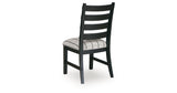 Ridgester Black Ladderback Upholstered Dining Chair, Set of 2 from Ashley Furniture - Luna Furniture