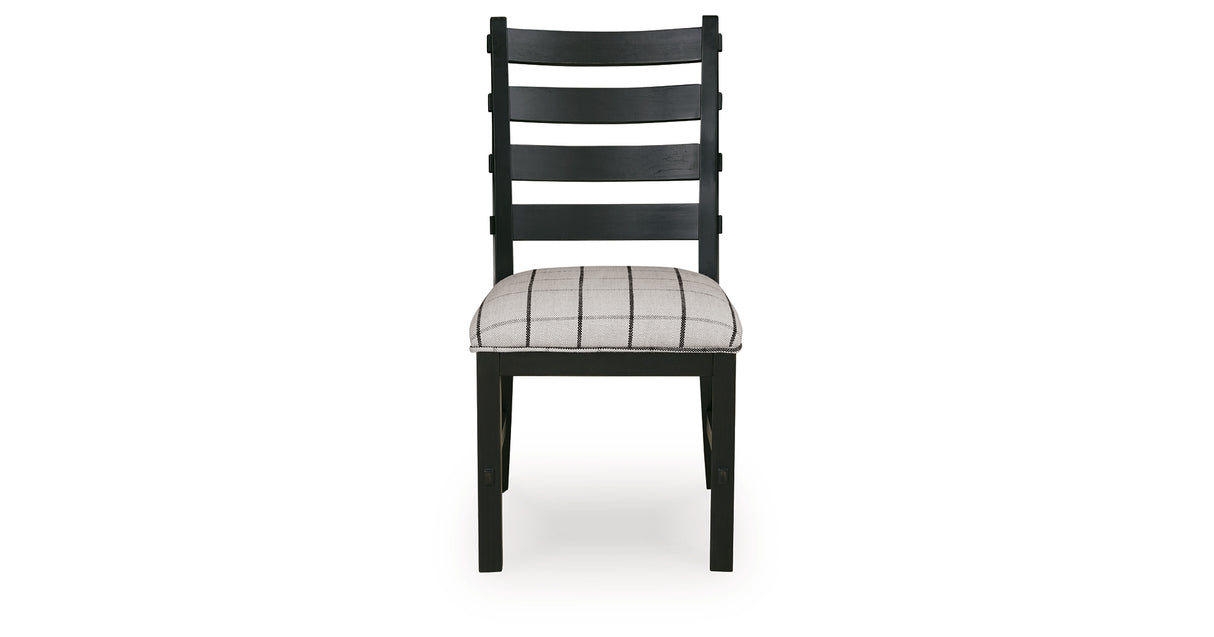 Ridgester Black Ladderback Upholstered Dining Chair, Set of 2 from Ashley Furniture - Luna Furniture