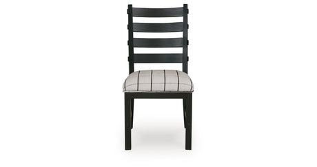 Ridgester Black Ladderback Upholstered Dining Chair, Set of 2 from Ashley Furniture - Luna Furniture