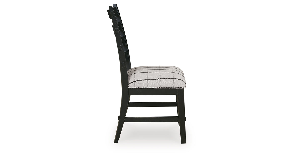 Ridgester Black Ladderback Upholstered Dining Chair, Set of 2 from Ashley Furniture - Luna Furniture