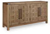 Ridgester Light Brown Dining Server from Ashley Furniture - Luna Furniture