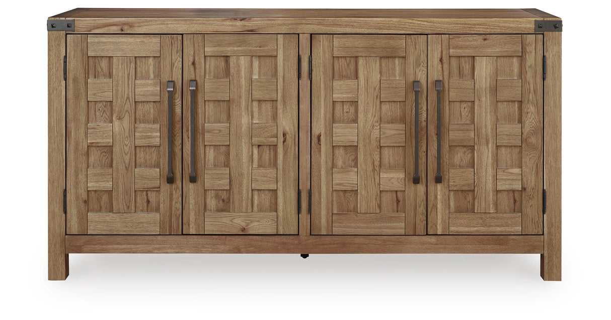 Ridgester Light Brown Dining Server from Ashley Furniture - Luna Furniture