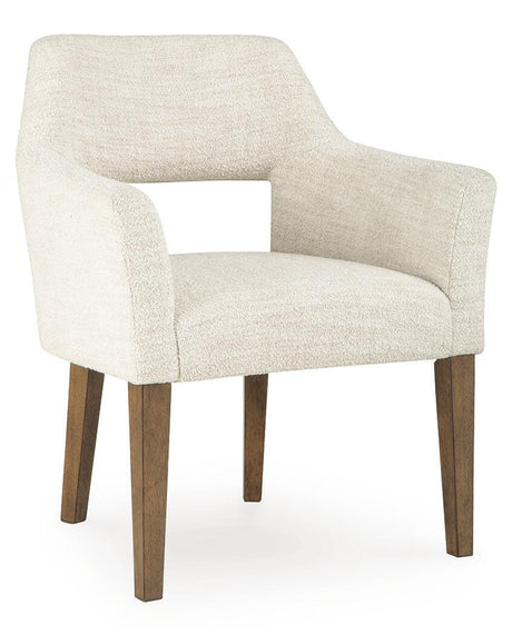 Marxmore Beige/Brown Dining Arm Chair, Set of 2 from Ashley - Luna Furniture