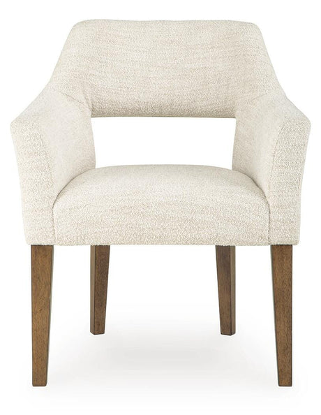 Marxmore Beige/Brown Dining Arm Chair, Set of 2 from Ashley - Luna Furniture