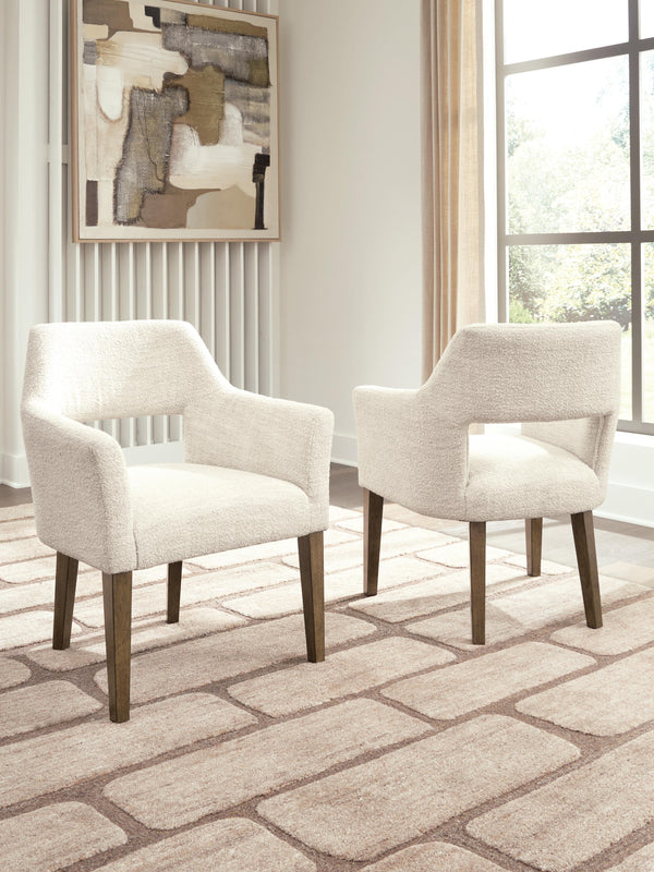 Marxmore Brown Dining Arm Chair, Set of 2