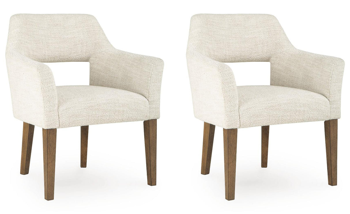 Marxmore Brown Dining Arm Chair, Set of 2 from Ashley - Luna Furniture
