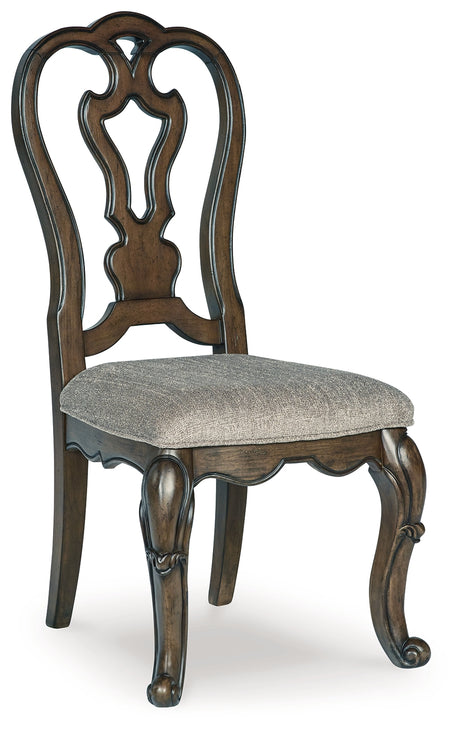 Maylee Dark Brown Dining Table and 10 Chairs from Ashley - Luna Furniture