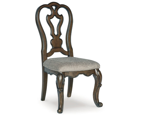 Maylee Dark Brown Dining Table and 8 Chairs from Ashley - Luna Furniture